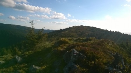 Vrchol Minčola, v pozadí Kľak